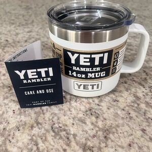 YETI Rambler 14oz Mug in White and Silver